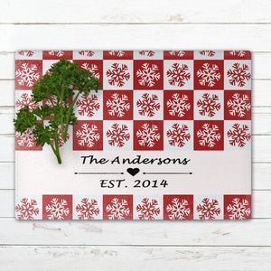 Personalized Holiday Glass Cutting Boards